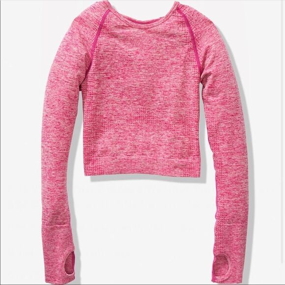 Pink VS Seamless Cropped Workout Top - Picture 1 of 6